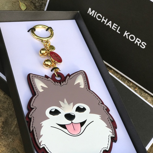 MICHAEL KORS Year of Dog Bull DogLeather Key Charm - Picture 8 of 8